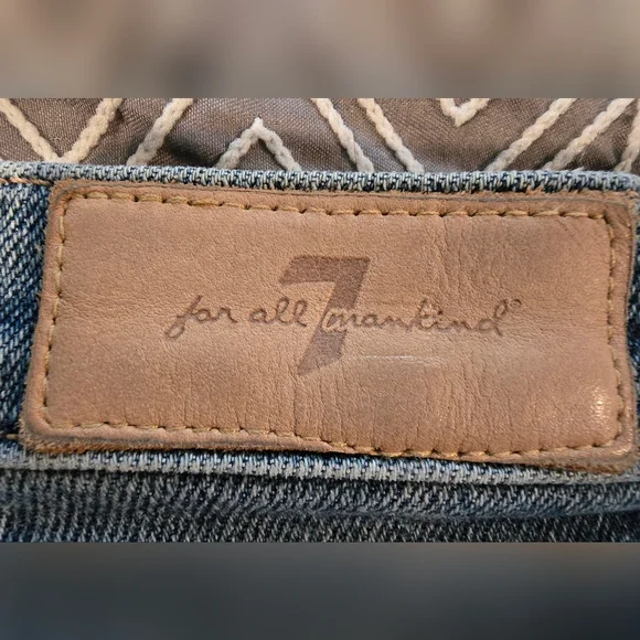 7 For All Mankind Luxe Vintage Slim Boyfriend Cropped Style Size 29 - Picture 6 of 12